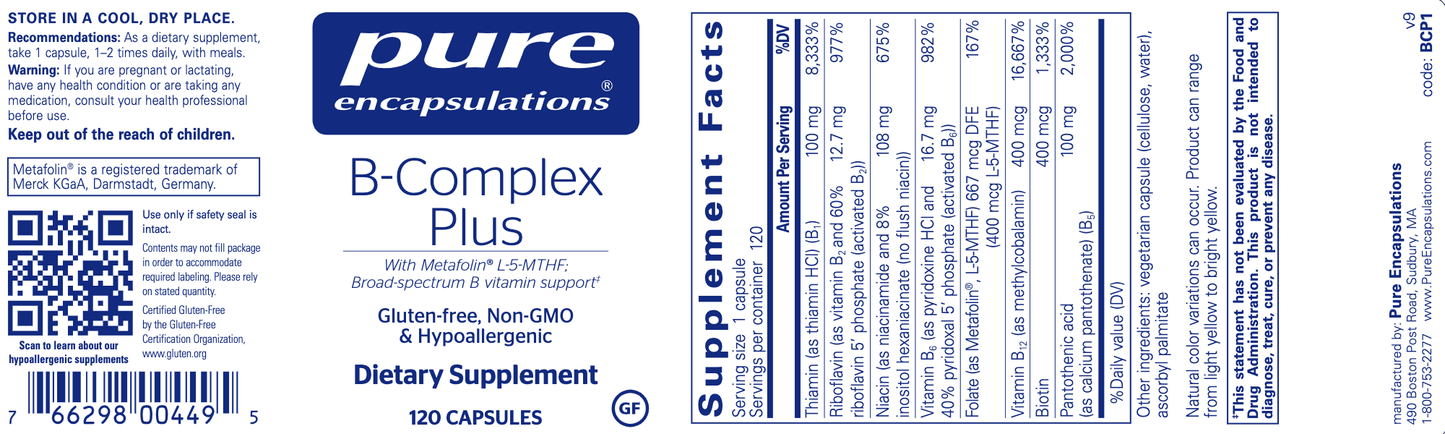 B-Complex Plus 120 vcaps